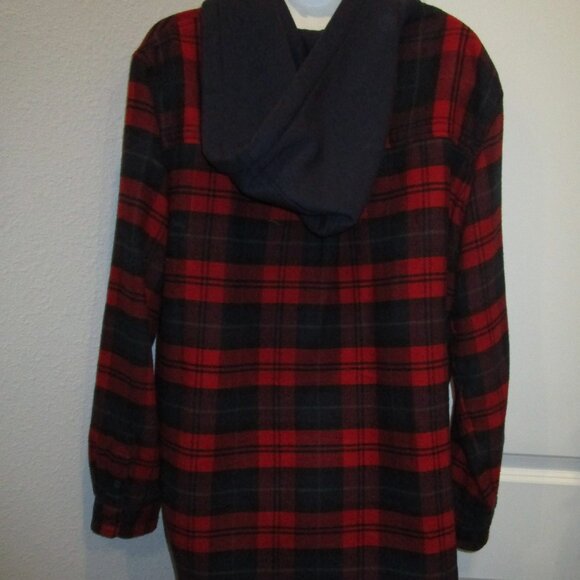 AMERICAN EAGLE COZY CABIN RED/BLACK LADIES HOODIE MED - Picture 7 of 7